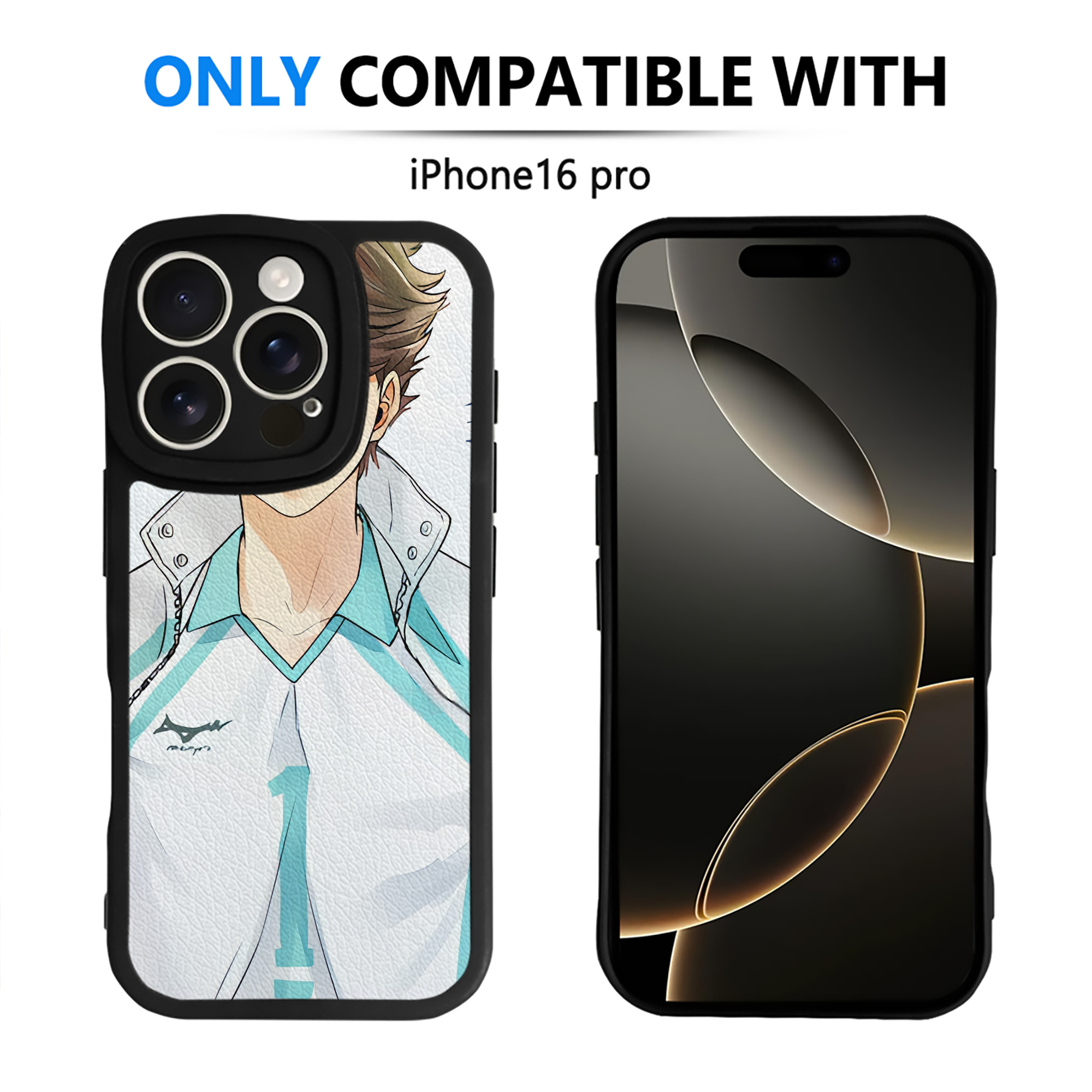 （画像用） ハイキュー!! Haikyu!! 【iPhone 16シリーズ対応】シリコンスマホケース（レザー調） 材質：シリコン